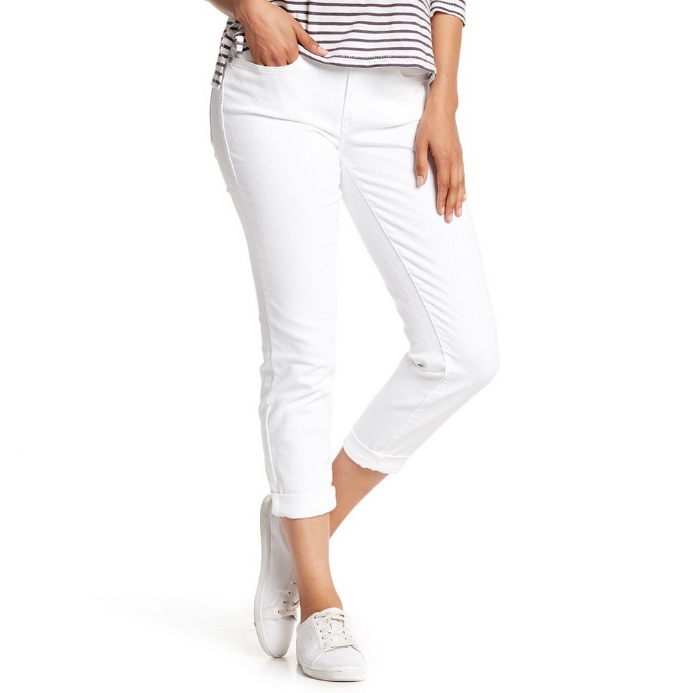 NWT Vince Mason White Relaxed Fit Rolled Cuff Jeans Womens Size 29